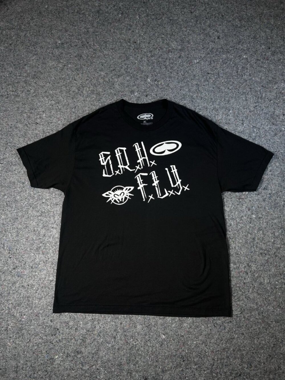 SRH x FLY Collab Graphic Tee Black Size XL 100% Cotton Skate Streetwear
